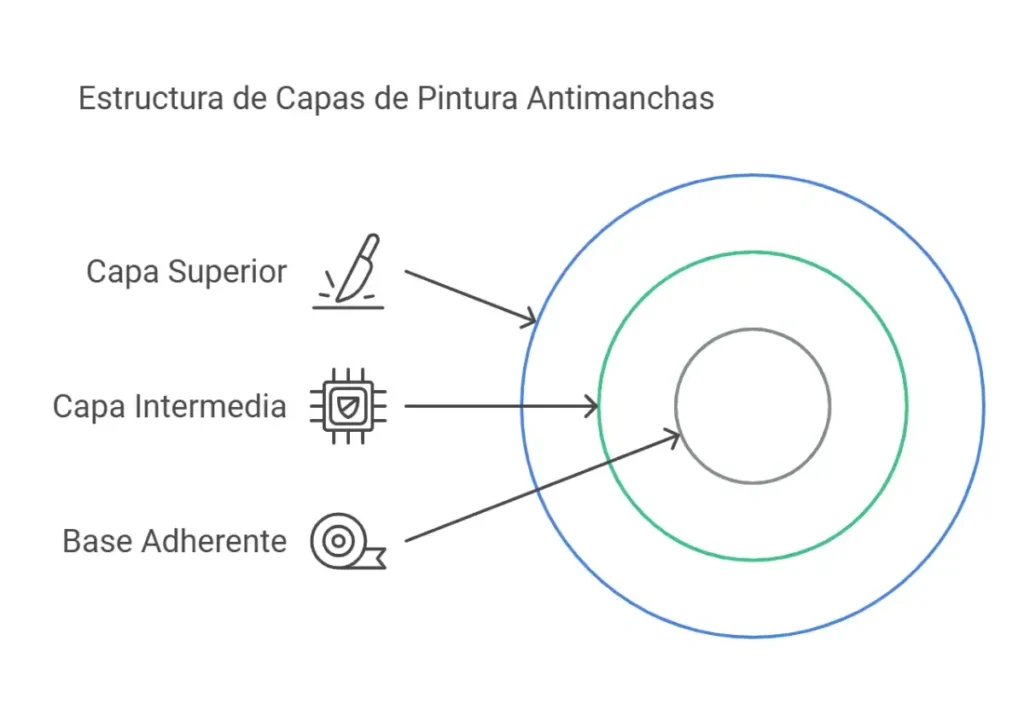Estructura de Capas de Pintura Antimanchas - FerreteriasCerca.es